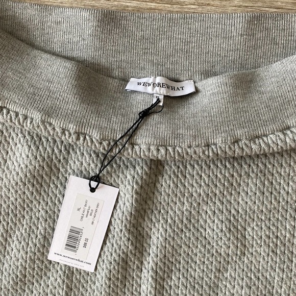 NWT We Wore What Cable Knit Mini Skirt in Light Heather Grey Size XL - Picture 7 of 7